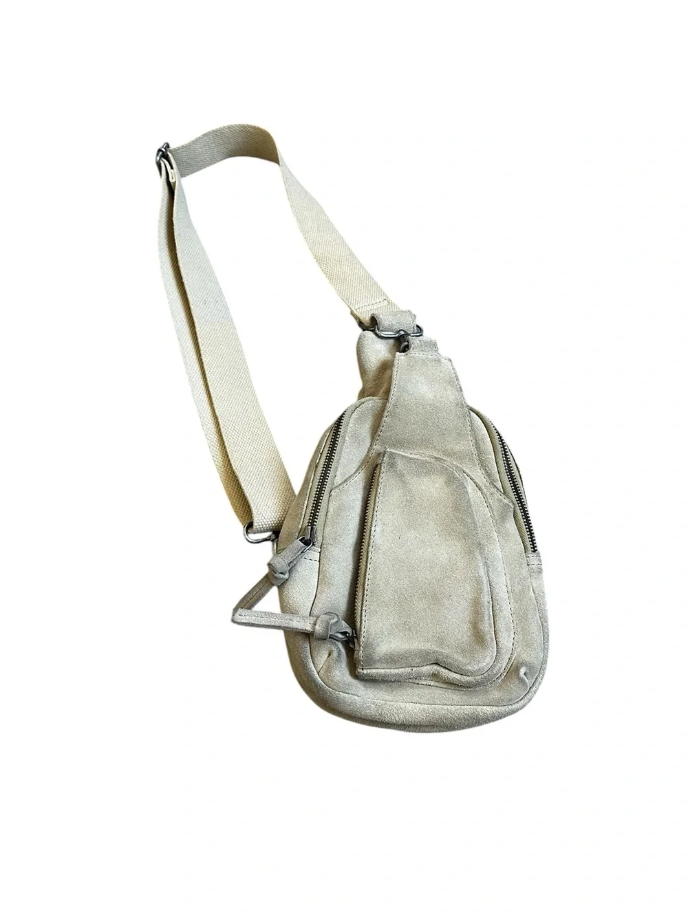 Free People Hudson Suede Sling Bag Cow Hide Suede Leather Travel Boho